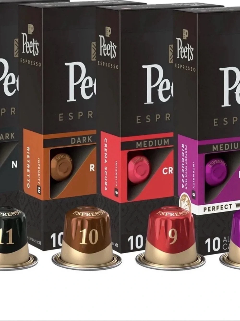 Peet’s Nespresso Coffee Variety Pack Capsules 40 Count Variety Box